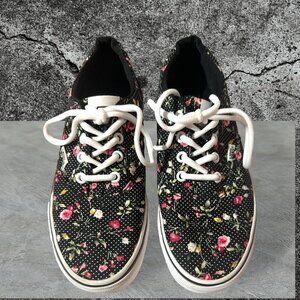 Vans Women's Black Floral Sneakers